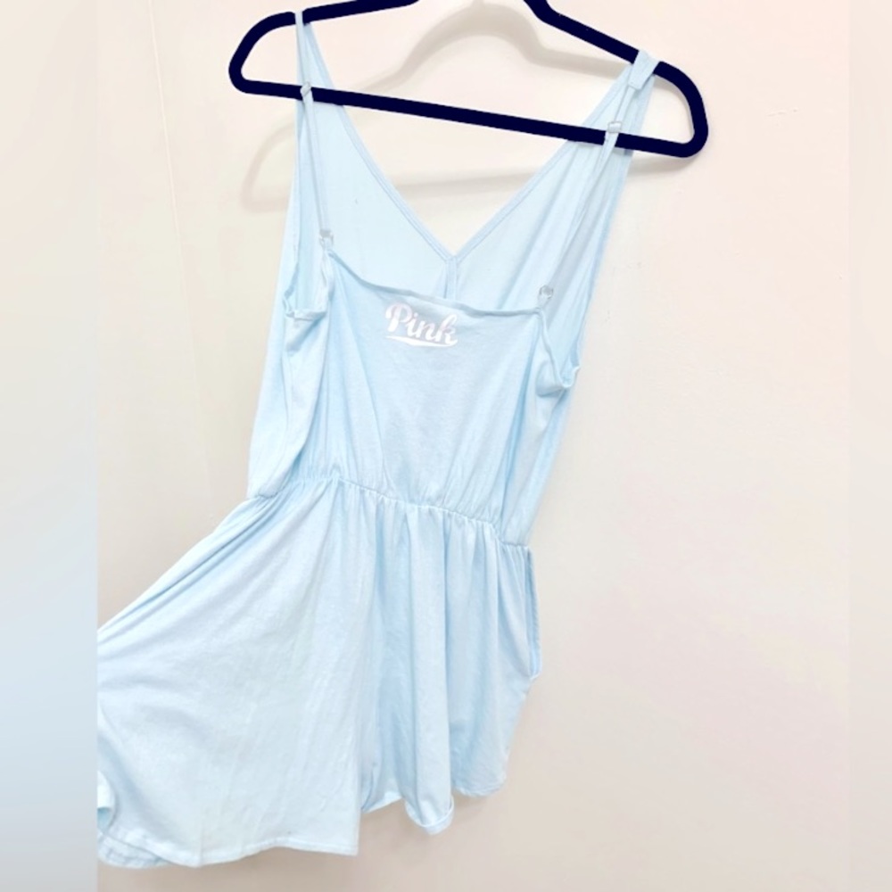 Victoria’s Secret PINK Powder Blue 2-Pocket Sleep Romper Jrs M